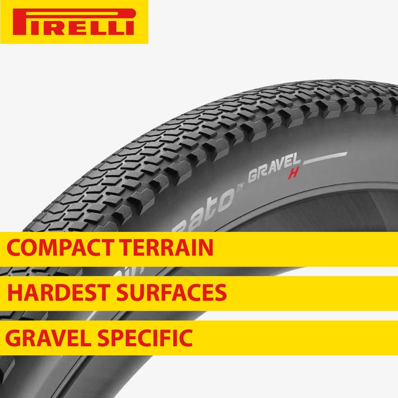 Pirelli Cinturato Gravel H Classic 340-622 (700 x 40c) Gravel Bike Tire (Classic Tan) Designed for Compact Terrain - SpeedGRIP Compound for Superior Grip in All Weather (1 Tire) - Image 5